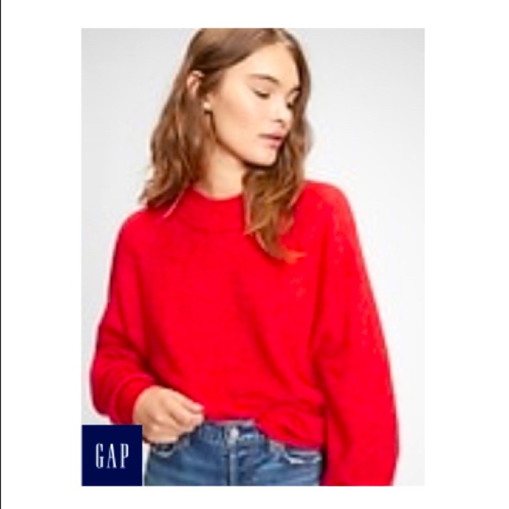 GAP Red Mockneck Sweater